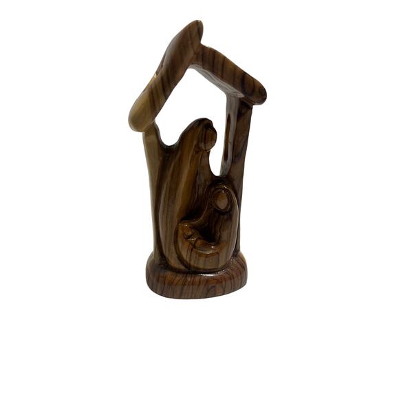 Carved Wooden Nativity Crèche 2x5 - Picture 1 of 8